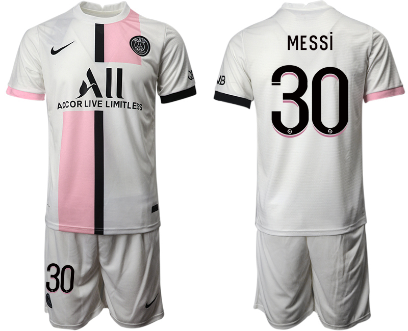 Men 2021-2022 Club Paris St German away white #30 Soccer Jersey->paris st german jersey->Soccer Club Jersey